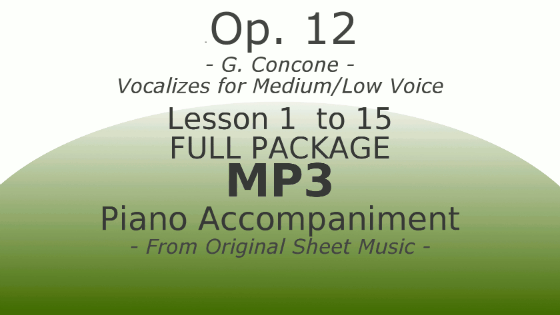 Concone Op12 Medium Low Voice