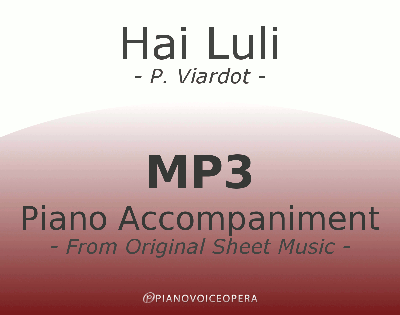 PianoVoiceOpera Hai Luli Piano Accompaniment