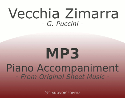 PianoVoiceOpera Vecchia zimarra Piano Accompaniment
