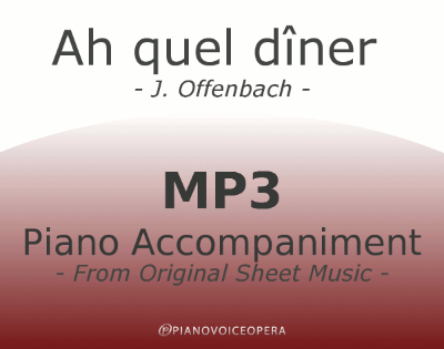 PianoVoiceOpera Griserie Ariette Ah quel dîner Piano Accompaniment