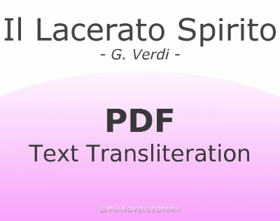 Il lacerato spirito Text Transliteration