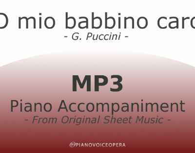 PianoVoiceOpera O mio babbino caro Mp3 Piano Accompaniment