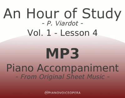 PianoVoiceOpera An Hour of Study Viardot vol. 1 lesson 4 Piano accompaniment