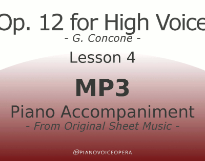 Concone Op 12 High Voice Piano Accompaniment Lesson 4