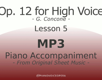 Concone Op 12 High Voice Piano Accompaniment Lesson 5