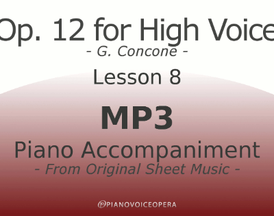 Concone Op 12 High Voice Piano Accompaniment Lesson 8