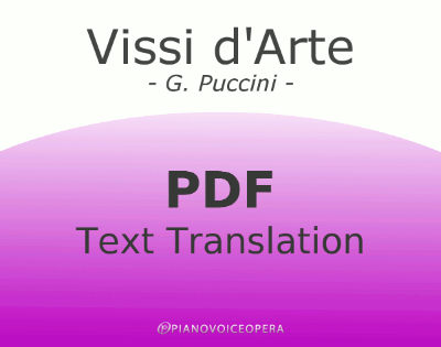 Vissi d'Arte Text Translation