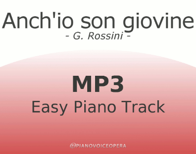 Anch'io son giovine Easy Piano Accompaniment