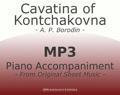 Cavatina of Kontchakovna piano accompaniment
